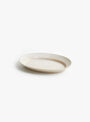 Patina Rim Oval Plate S-Stone Beige-Jiseungmin ceramics(side view) at Couverture & The Garbstore