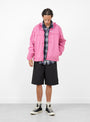 Lightweight Hooded Jacket-Pink-Stussy  model front at Couverture & The Garbstore