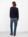 No 475 March Jumper Navy Navy Extreme Cashmere (model back) at Couverture & The Garbstore