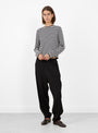 No 451 Lisa Long Sleeve T-Shirt Breton Breton Extreme Cashmere (model front) at Couverture & The Garbstore
