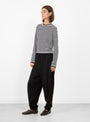 No 451 Lisa Long Sleeve T-Shirt Breton Breton Extreme Cashmere (model side) at Couverture & The Garbstore