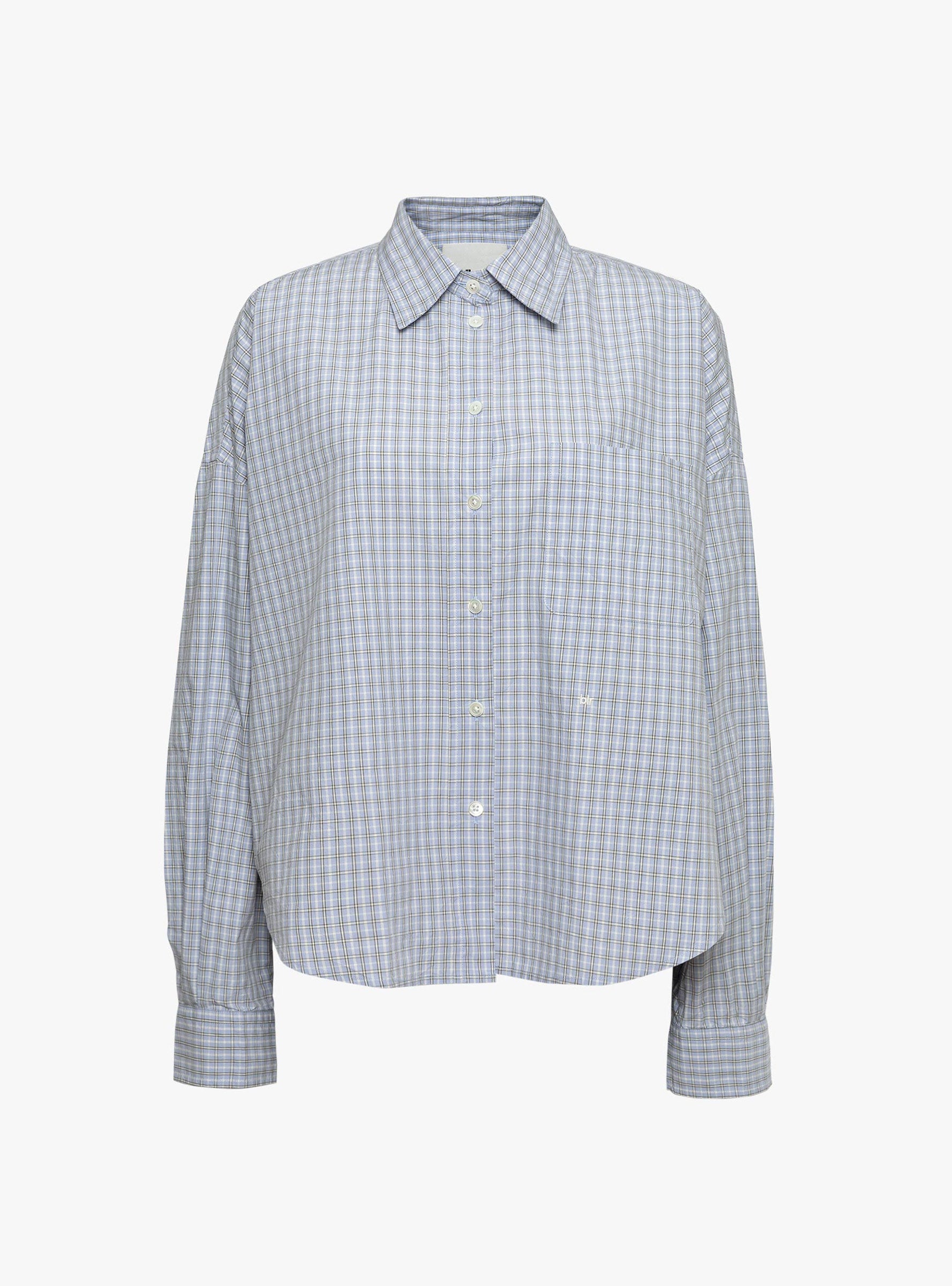 Ginger Shirt Blue Check Blue Check Bellerose_Front_View at Couverture & The Garbstore