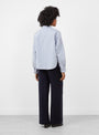Ginger Shirt Blue Check Blue Check Bellerose (model back) at Couverture & The Garbstore