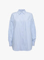 Giorgia Shirt Blue and Grey Stripe Blue ans Grey Stripe Bellerose_Front_View at Couverture & The Garbstore
