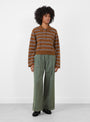 Dussyr Striped Jumper Tobacco Brown Tobacco Brown Bellerose (model front) at Couverture & The Garbstore