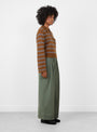 Dussyr Striped Jumper Tobacco Brown Tobacco Brown Bellerose (model side) at Couverture & The Garbstore
