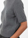 Synad Jumper Grey Melange Grey Melange Bellerose (sleeve closeup) at Couverture & The Garbstore