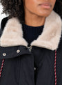 Jade Coat Navy Navy Bellerose (collar closeup) at Couverture & The Garbstore