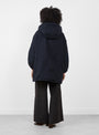 Jade Coat Navy Navy Bellerose (model back) at Couverture & The Garbstore
