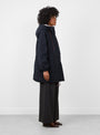 Jade Coat Navy Navy Bellerose (model side) at Couverture & The Garbstore