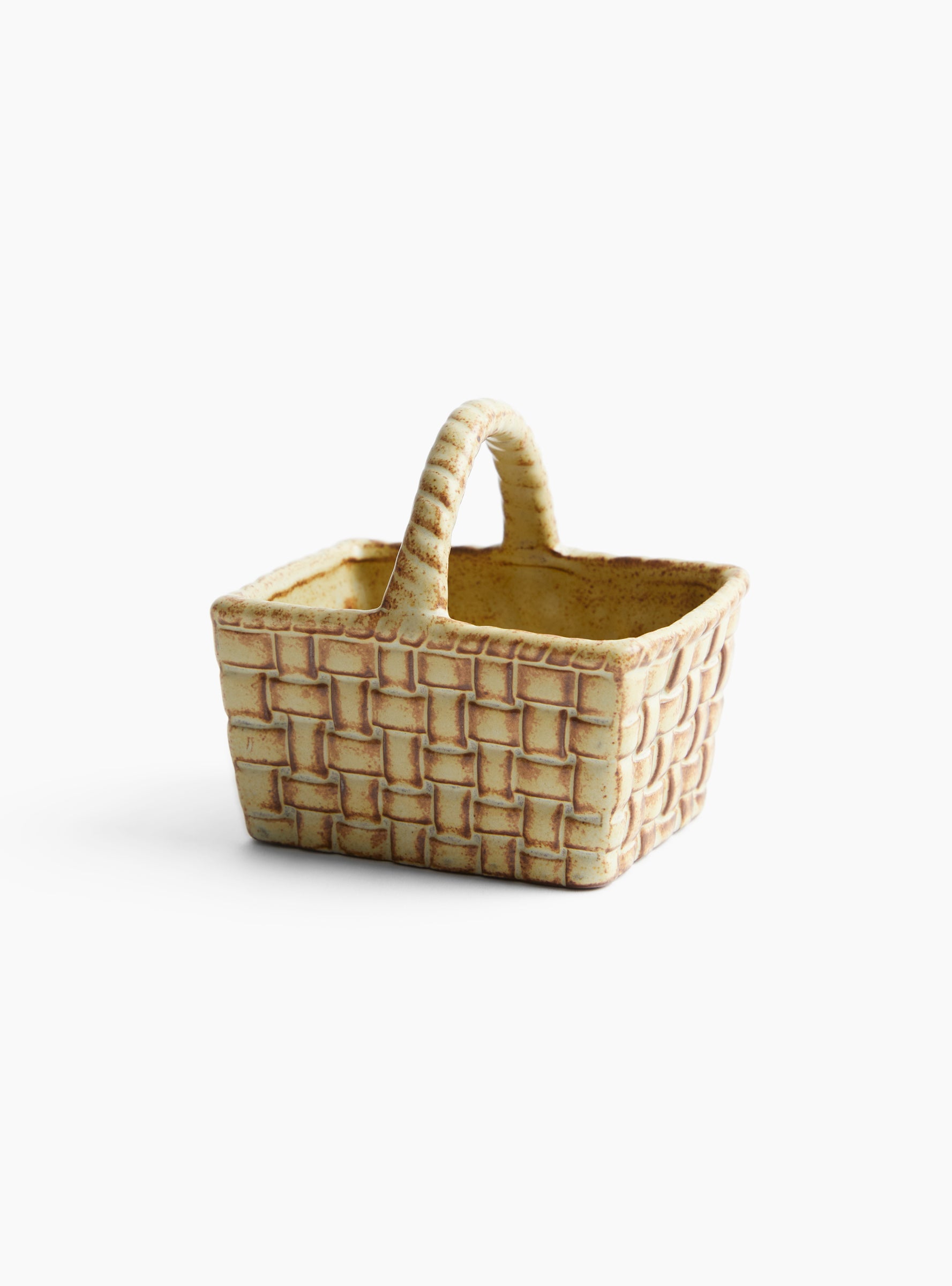 Trinket Box Basket CA108 Beige KASHIWA_Back_View at Couverture & The Garbstore