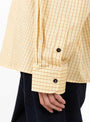 Checked Oversized Shirt Yellow and Brown Yellow and Brown CORDERA (model close up) at Couverture & The Garbstore