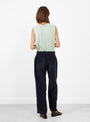 Low Rise Corduroy Pants Navy Navy CORDERA (model back) at Couverture & The Garbstore