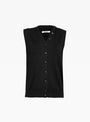 Merino-Wool-Button-Waistcoat-BlackBlackCORDERA-(ghost front) at Couverture & The Garbstore