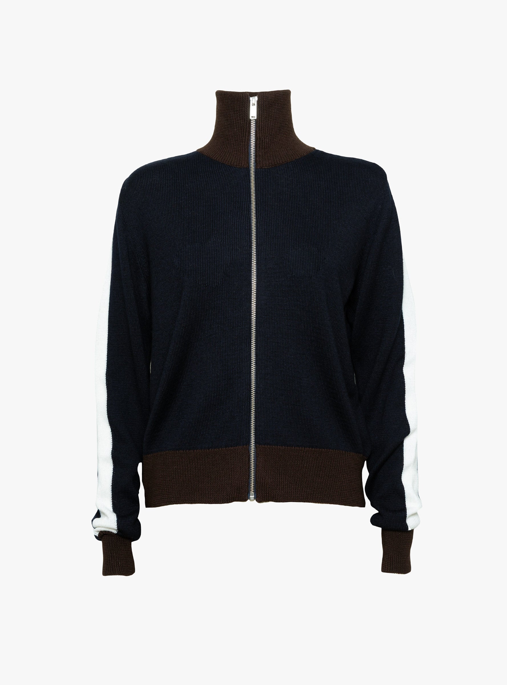 Merino Wool Sporty Cardigan NavyNavyCORDERA (ghost fornt) at Couverture & The Garbstore