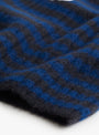 Striped Nimbus Ribbed Hat Black by Himalayan Cashmere (wool clsoe up) at Couverture & The Garbstore