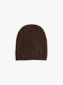 Nimbus Ribbed Hat Americano by Himalayan Cashmere (top view) at Couverture & The Garbstore