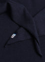 No 35 Knit Bandana Navy EXTREME CASHMERE Embroidery_Detail at Couverture & The Garbstore