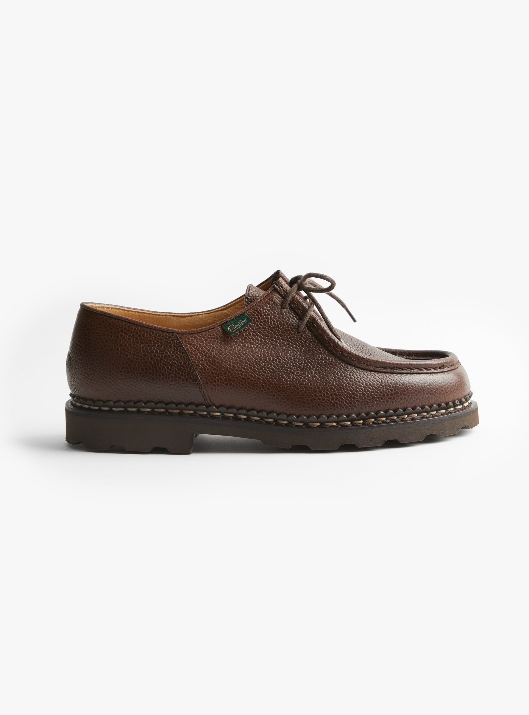 M Michael Shoe Dark Brown PARABOOT (side view) at Couverture & The Garbstore