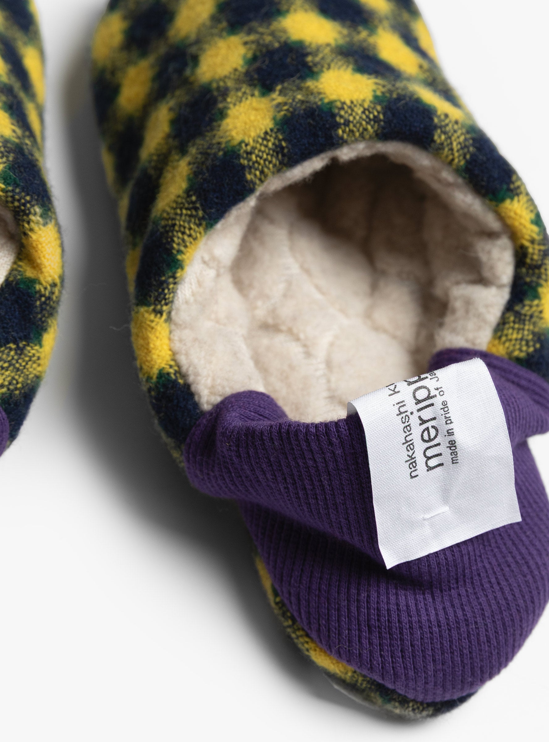 Block Check × Pile Jacquard Purple Purple Merippa (close up) at Couverture & The Garbstore