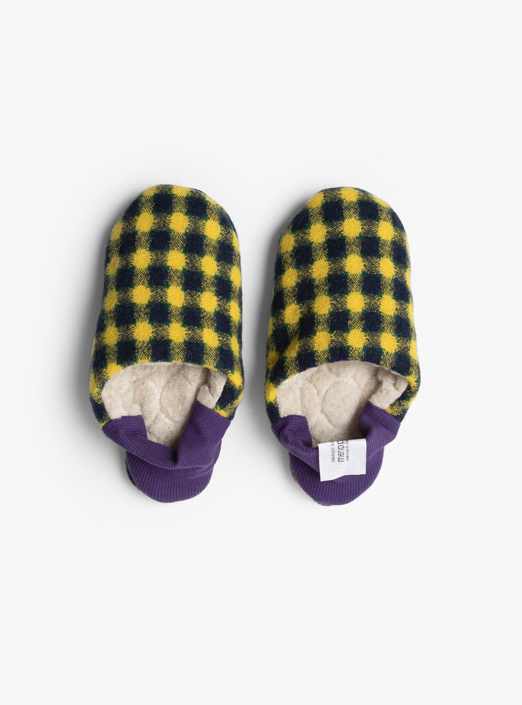 Block Check × Pile Jacquard Purple Purple Merippa (top view) at Couverture & The Garbstore