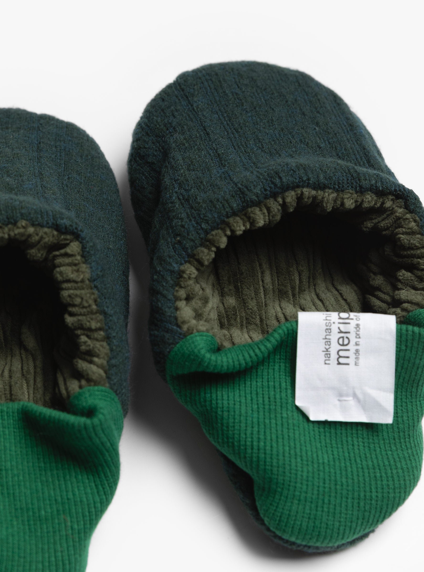 Cable Knit × Corduroy Green Green Merippa (close up) at Couverture & The Garbstore