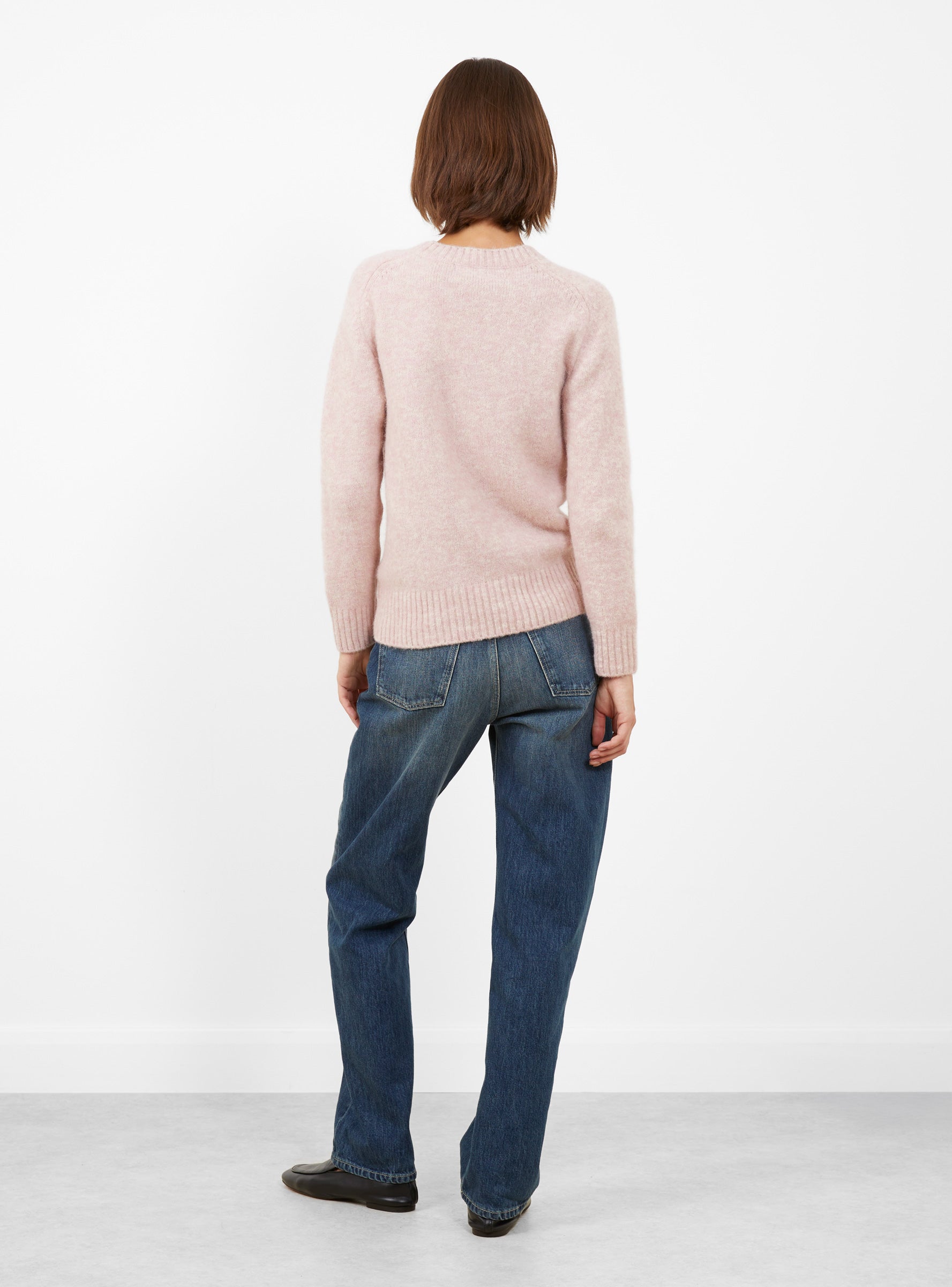 Envie Jumper Pale Pink Pale Pink SOEUR (model back) at Couverture & The Garbstore