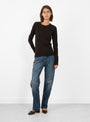 Jamie Jumper Chocolate Chocolate SOEUR (model front) at Couverture & The Garbstore