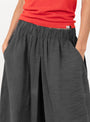 Lexie Bermuda Shorts Grey Anthracite Grey Anthracite SOEUR (model closeup) at Couverture & The Garbstore