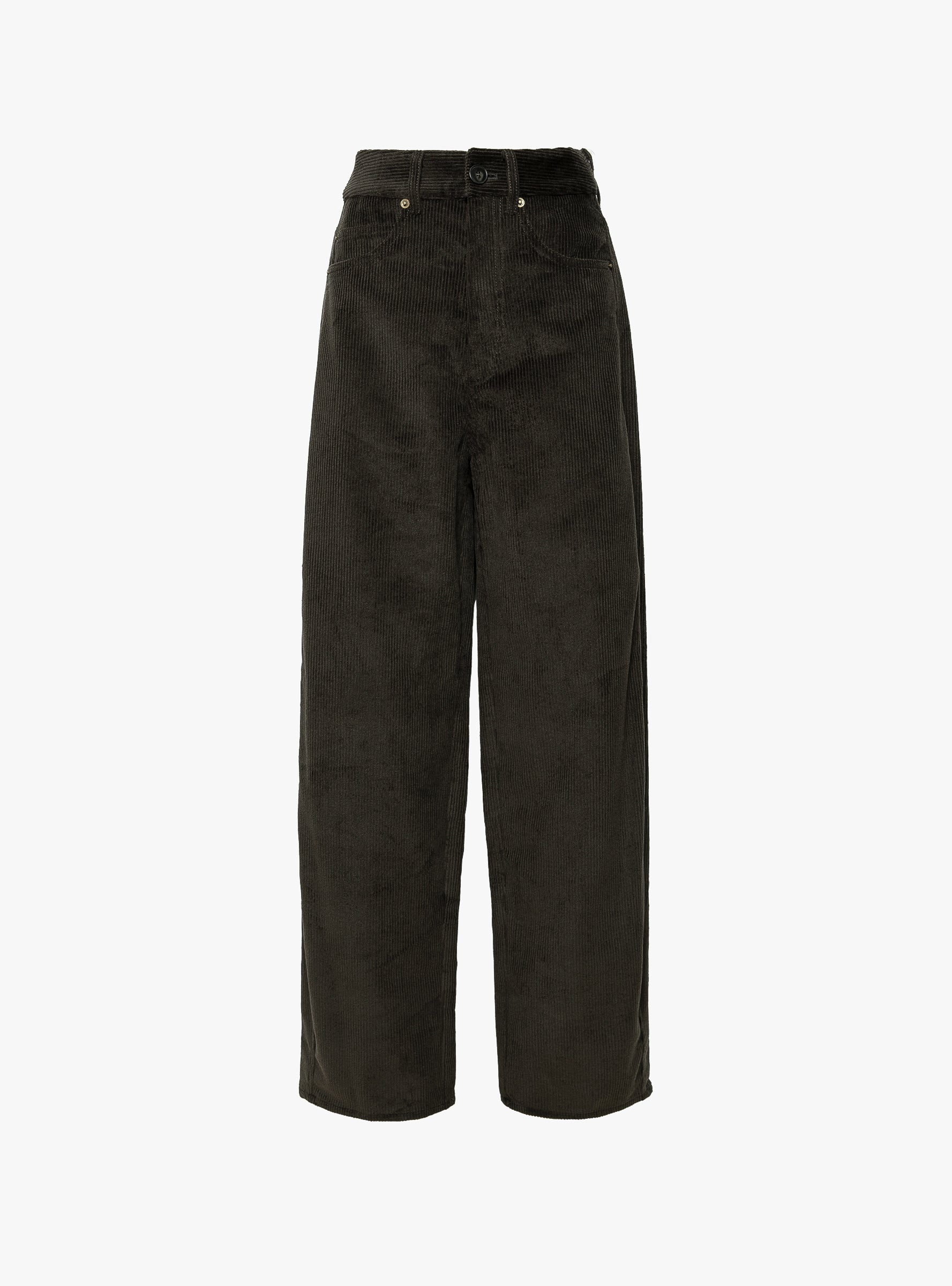 Gunther Trousers Dark Brown Dark Brown SOEUR_Front_View at Couverture & The Garbstore