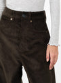 Gunther Trousers Dark Brown Dark Brown SOEUR (model closeup) at Couverture & The Garbstore