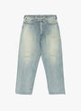 No.37 Washed Wide Denim Pants Bleach A.PRESSE (front) at Couverture & The Garbstore