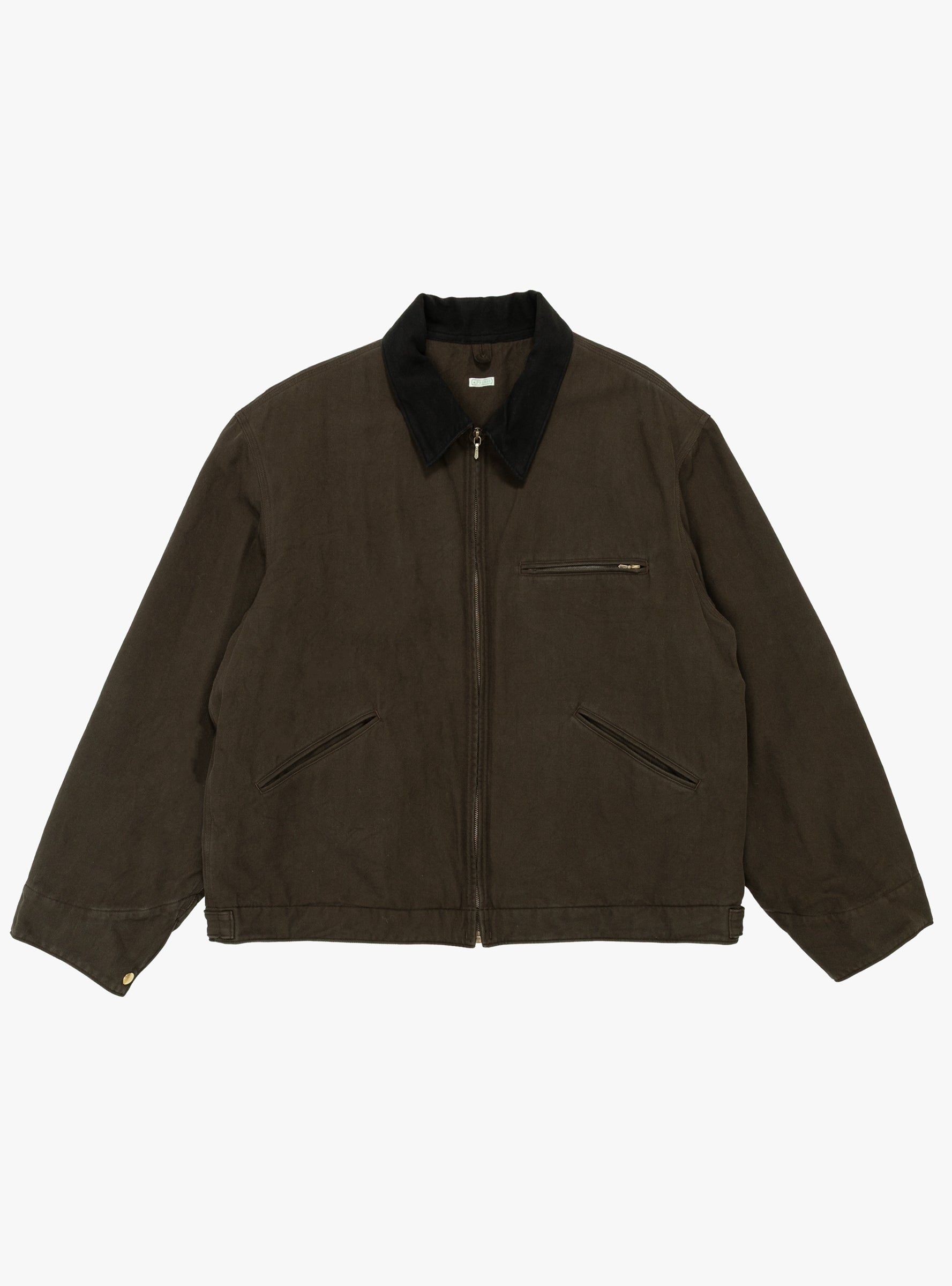 Vintage Silk Cotton Detroit Jacket Brown A.PRESSE (front) at Couverture & The Garbstore