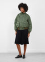 Nylon Twill Reversible Blouson Khaki Khaki TOGA (model front) at Couverture & The Garbstore