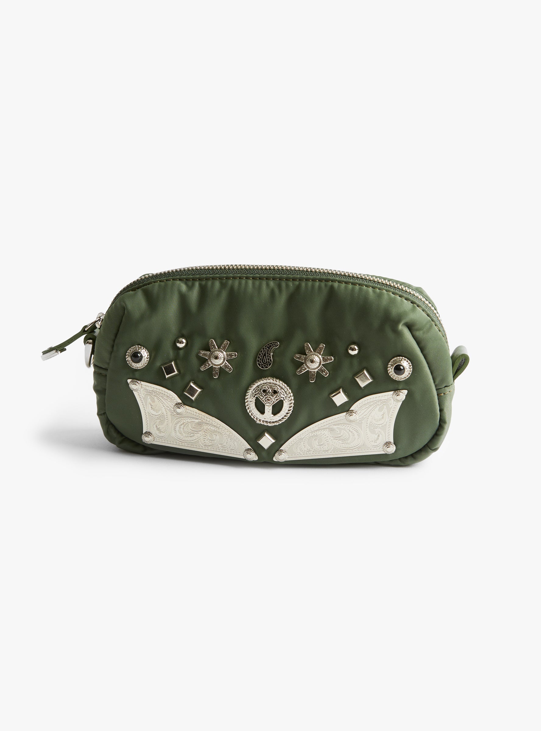 Nylon Pouch DD Khaki Khaki TOGA_Front_View at Couverture & The Garbstore