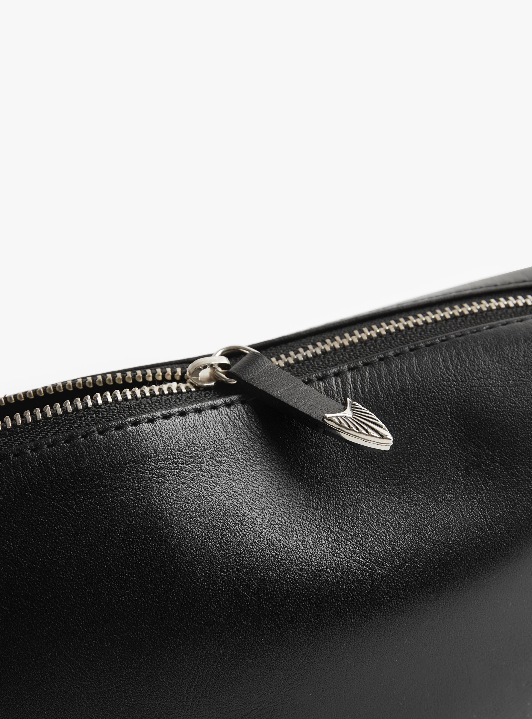 Leather Mini Bag Black Black TOGA_Zip_Detail at Couverture & The Garbstore