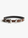 Double Buckle Belt Brown Brown TOGA_Front_View at Couverture & The Garbstore