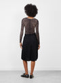 Herringbone Pleated Shorts Black Black TOGA (model back) at Couverture & The Garbstore