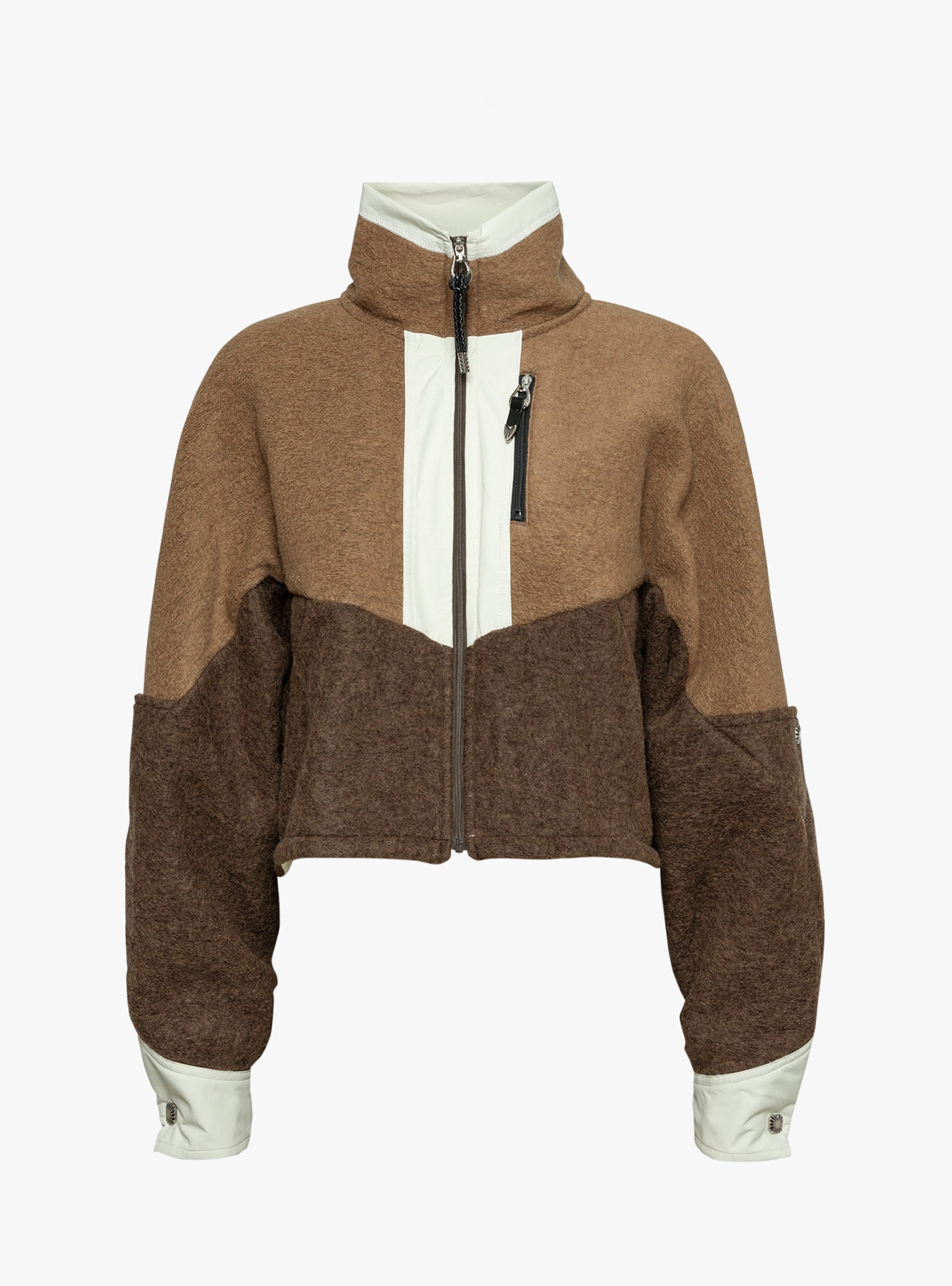 Wool Jersey Blouson Brown Brown TOGA_Front_View at Couverture & The Garbstore