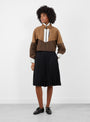 Wool Jersey Blouson Brown Brown TOGA (model fornt) at Couverture & The Garbstore