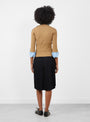 Rib Knit Top Camel Camel TOGA (model back) at Couverture & The Garbstore