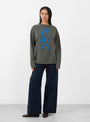 Standing_Bears_Long_Sleeve_T-Shirt_Green_Green_WILD_ANIMALS_model_front at Couverture & The Garbstore