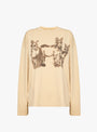 3 Donkeys Long Sleeve T-Shirt Beige Beige WILD ANIMALS (ghost fornt) at Couverture & The Garbstore