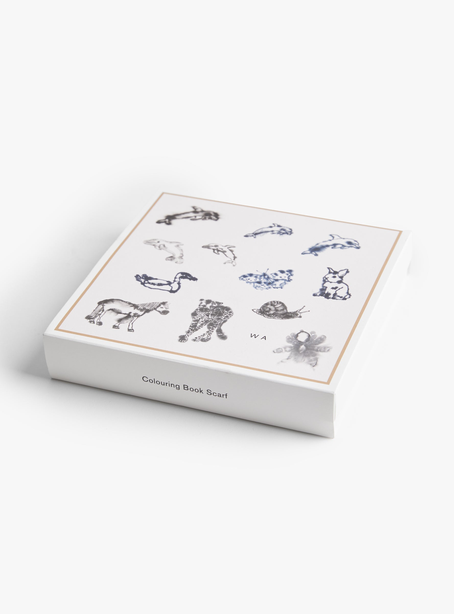 Colouring Book Bandana Multi Mutli WILD ANIMALS (bos side view) at Couverture & The Garbstore