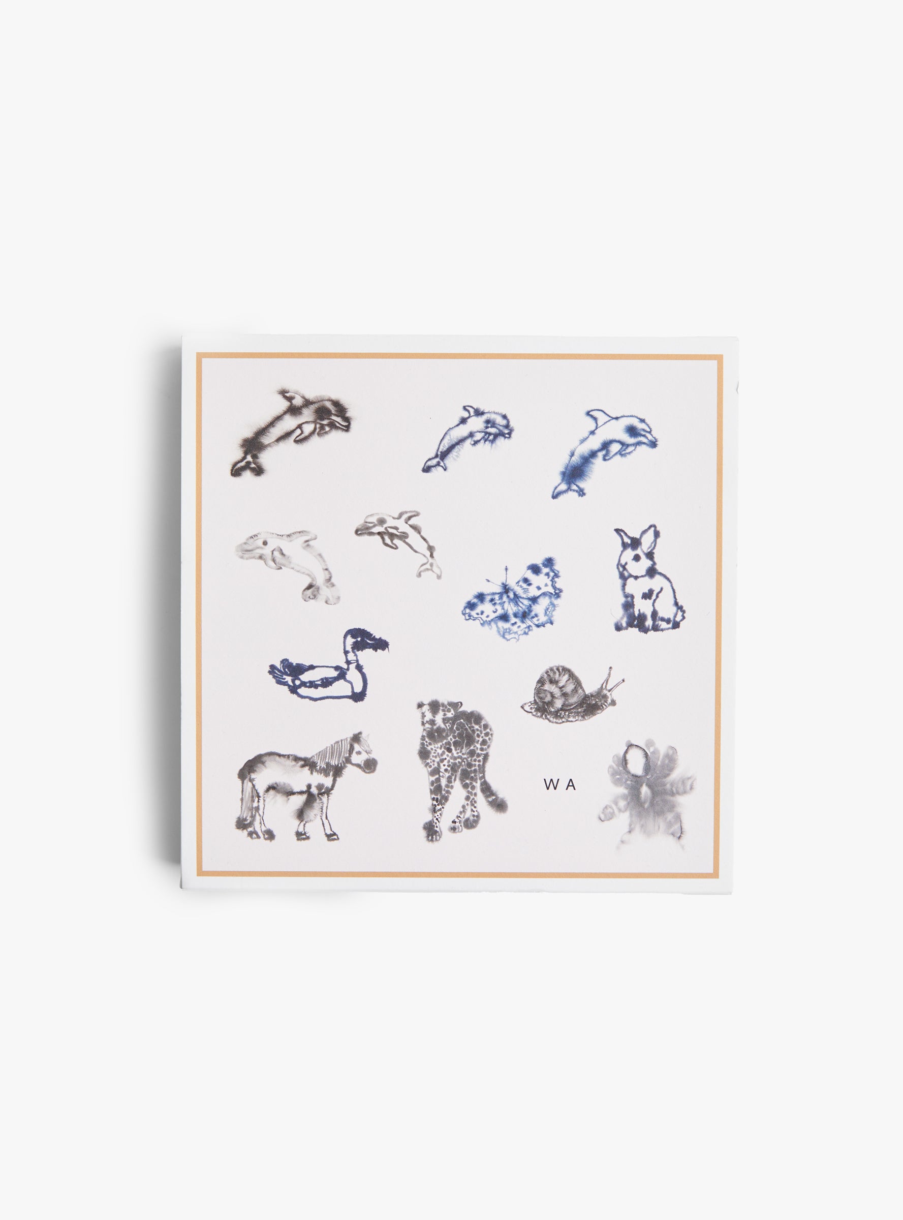 Colouring Book Bandana Multi Mutli WILD ANIMALS (box top view) at Couverture & The Garbstore