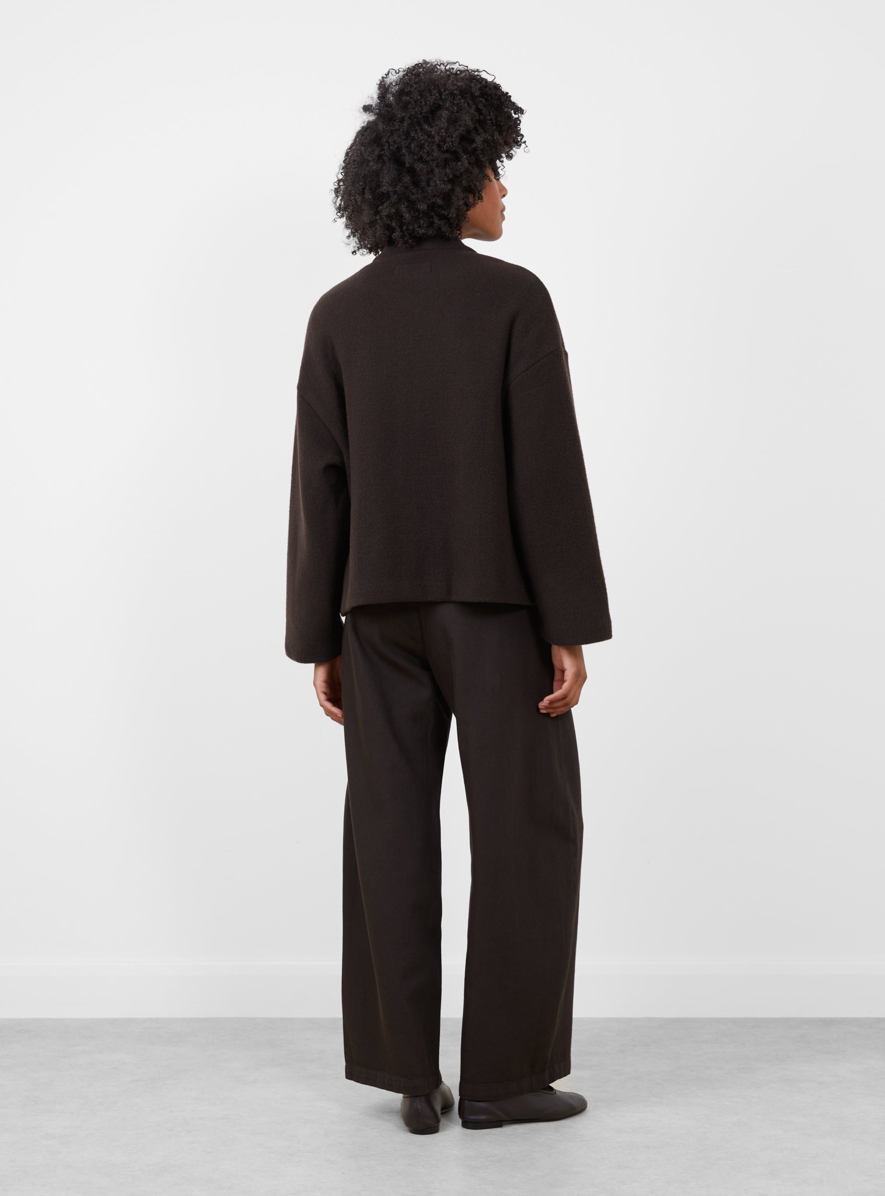Giacca Ficus Jacket Cacao Cacao LABO ART (model back) at Couverture & The Garbstore