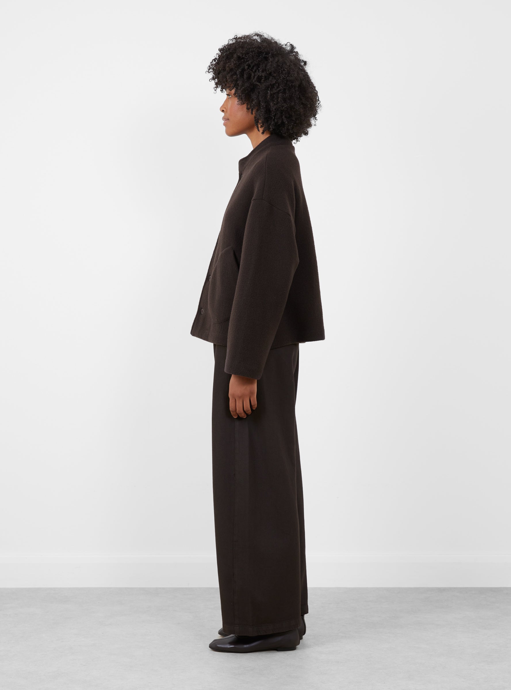 Giacca Ficus Jacket Cacao Cacao LABO ART (model side) at Couverture & The Garbstore