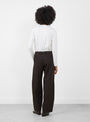 Panta Sbam Trousers Cacao Cacao LABO ART (model back) at Couverture & The Garbstore