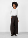 Panta Sbam Trousers Cacao Cacao LABO ART (model front) at Couverture & The Garbstore