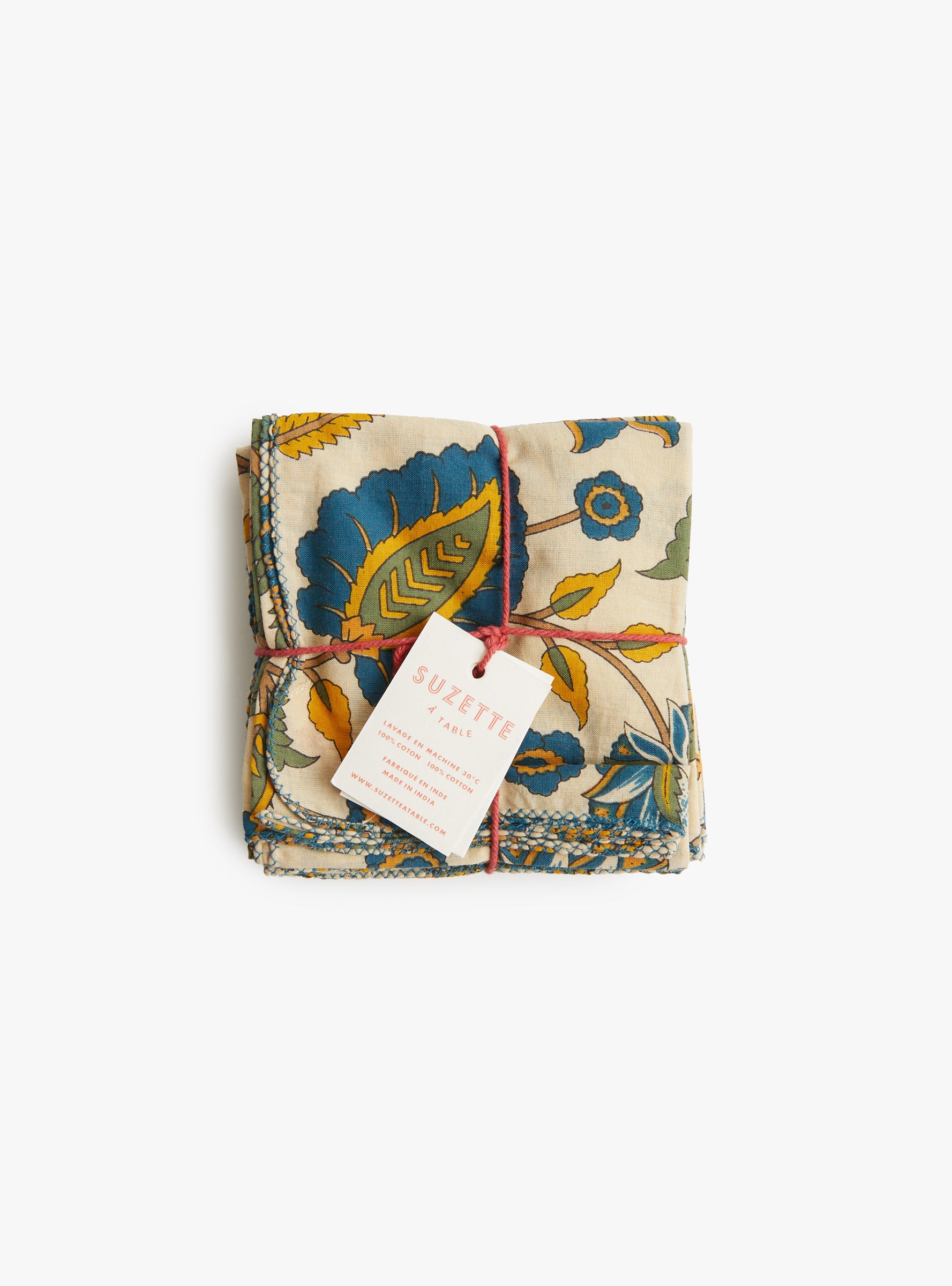 Napkin Set Chardon Patriot Chardon Patriot SUZETTE (top view folded) at Couverture & The Garbstore
